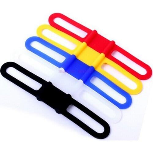 By dhl or fedex 1000pcs new Silicon Strap Mountain Road Bike Torch Phone Flashlight Bands Elastic Bandage Light Mount Holder