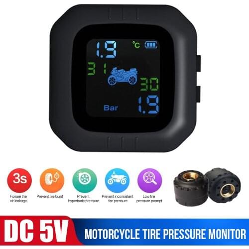 Motorcycle Tire Pressure Monitoring Alarm Iocomotive Tire Pressure Detector Wireless High-precision Tire High Temperature Alarm
