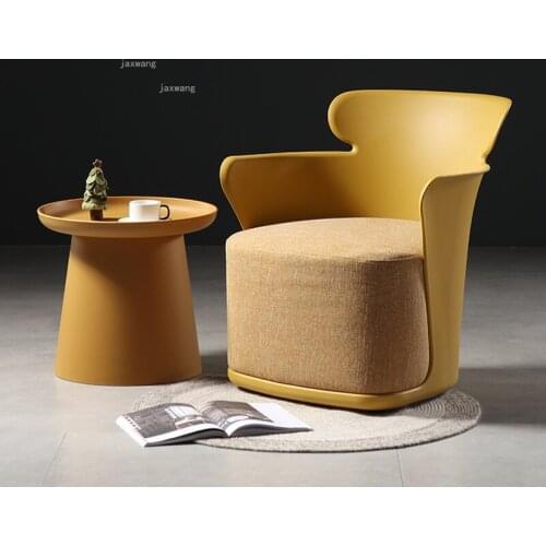 Nordic Fabric Furniture Single Sofa Chair Simple Designer Negotiation Lazy Sofas Creative Bedroom Balcony Backrest Leisure Sofa