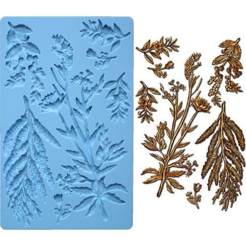 Leaf & Herbology Silicone Mold Fondant Mould Cake Decorating Tools Chocolate Gumpaste Molds, Sugarcraft, Kitchen Gadget