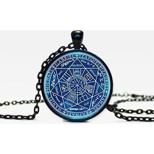 Handmade Jewelry Egyptian Mystery Script Art Photo Cabochon Glass Pendant Chain Necklace For Men Women Gift