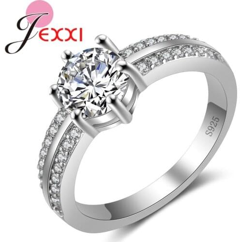 Beautiful Crystal Innovative Design 925 Sterling Silver Fashion Jewelry For Female Rings Anniversary Birthday Surprise Retail