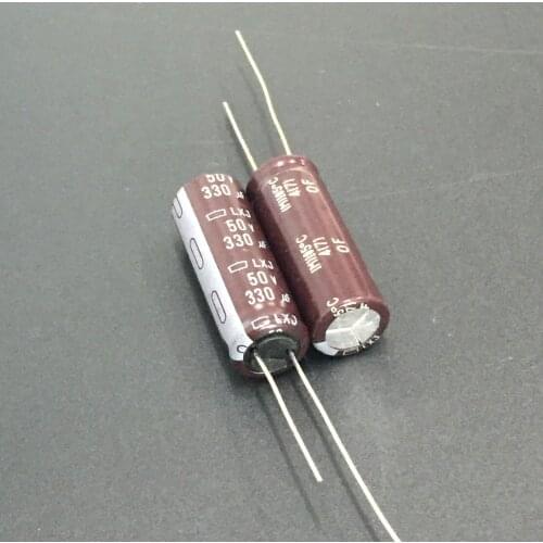 5pcs/50pcs 330uF 50V NCC LXJ Series 10x30mm Low Impedance Long Life 50V330uF Aluminum Electrolytic Capacitor