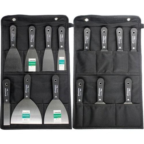 7Pcs Carbon Steel Paint Scrapers Plastering Putty Knife Set Floor Wall Painting Knife Scraper Construction Tool Sets Hand Tools