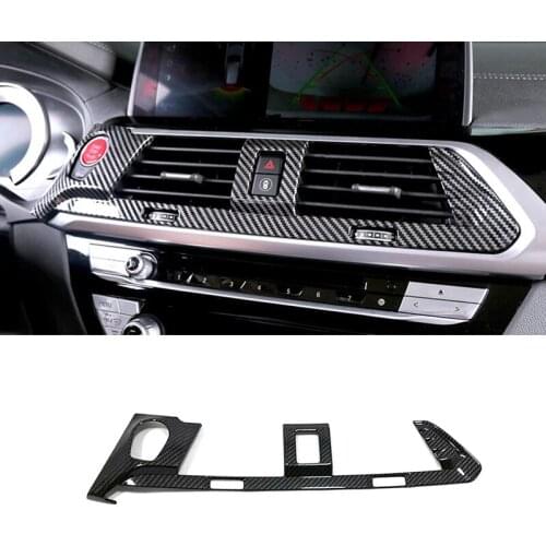 ABS Carbon fiber For BMW X3 G01 2018 2019 Car middle air outlet Decoration Cover Trim Sticker Car Styling accessories 1pcs