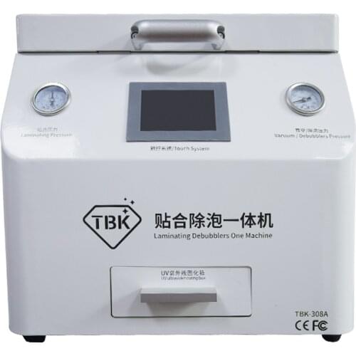 TBK-308A UV 3 in 1 OCA LCD Laminating Machine and Bubble Remove with UV Oven UV Carving for Edge Curve Display Flat Touch Screen