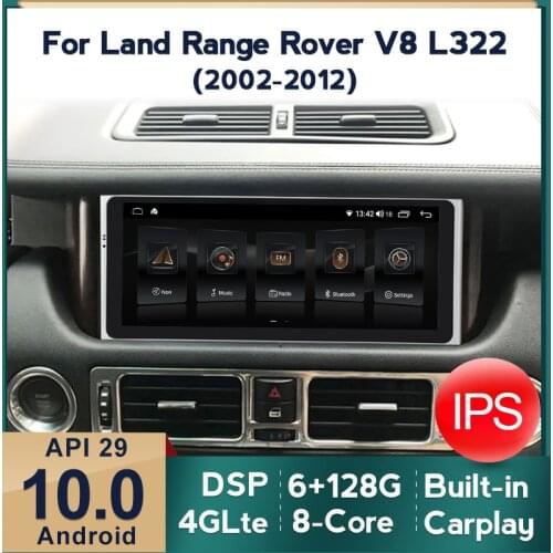 8Core 6G+128GB Android10 IPS Car Radio For Land Range Rover V8 L322 2002-2004 2005-2012 Multimedia Video Player Carplay Auto DSP
