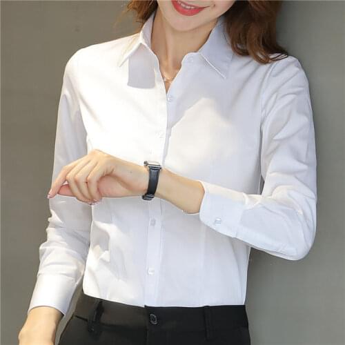White Shirt Womens Long-Sleeved Shirt Large Size Shirt Blouse Women Blusas Ropa De Mujer