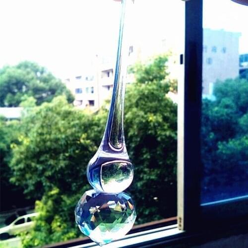 Free shipping 30pcs 20*96mm Clear Crystal Glass Pendants for Chandelier Parts, Lighting Suncatcher Hanging Drops Wedding Decor