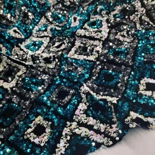 Bling Sequin Dress Club Shiny Cosplay Stage Velvet Embroidered Sequin Bags Background Decoration