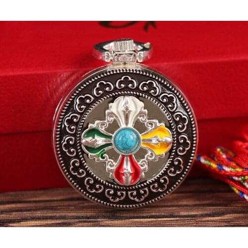 Buddhist materials painted cross, Jinggang pestle, ten phase self alloy Kulu Box Pendant, safety Pendant Amulet