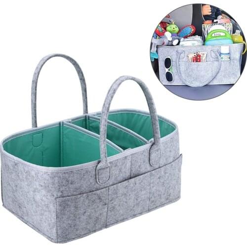 Baby Diaper Caddy Organizer Portable Storage Basket Essential Bag for Nursery Waterproof Liner Changing Table Storage Bag