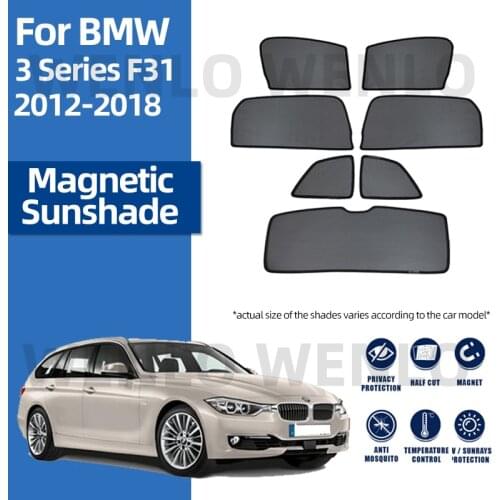For BMW 3 Series Touring F31 2012-2018 Front Windshield Car Sunshade Side Window Blind Sun Shade Magnetic Visor Mesh Curtains