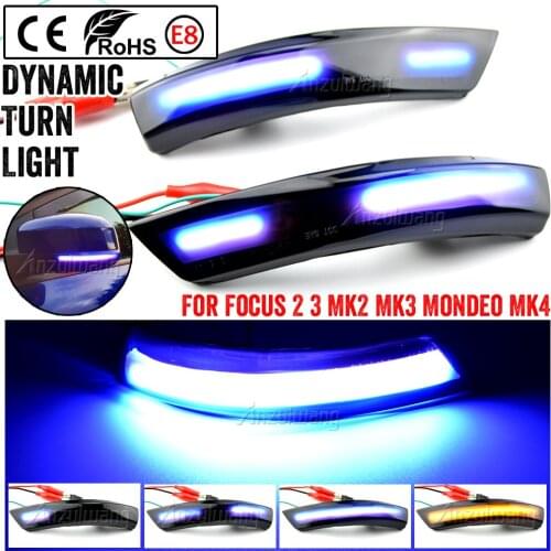 For Ford Focus 2 MK2 Focus 3 MK3 3.5 For Mondeo MK4 LED Dynamic Turn Signal Light Side Mirror Indicator Sequential Blinker Lamp