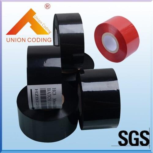 HOT SALE Black Width 35mm length 100m hot code printer foil for coder for PP,PVC,PET bags