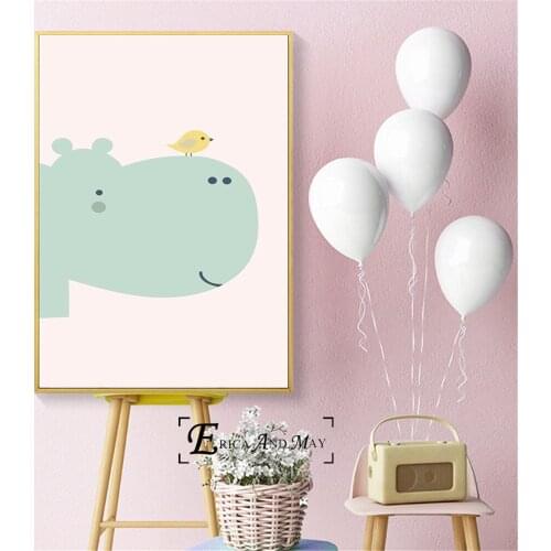 Love Nursery Animal Kids Artwork Posters and Prints Canvas Art Painting Wall Pictures For Living Room Home Decorative No Frame