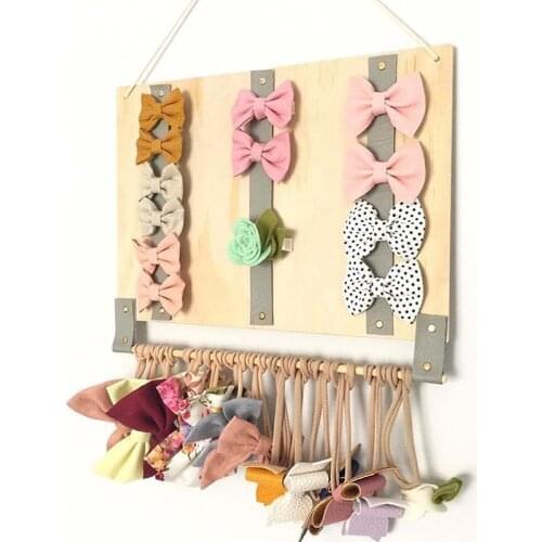 Cute Baby Girl Headbands Storage Holder Bows Hanging Organizer for Girl Room Decoration Turban Knotted Display Stand Accessories