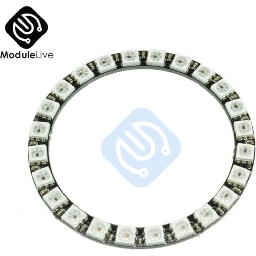 WS2812B Module Strip 24 Bits 24 X WS2812 5050 RGB LED Ring Lamp Light with Integrated Drivers RGB 24 For Arduino