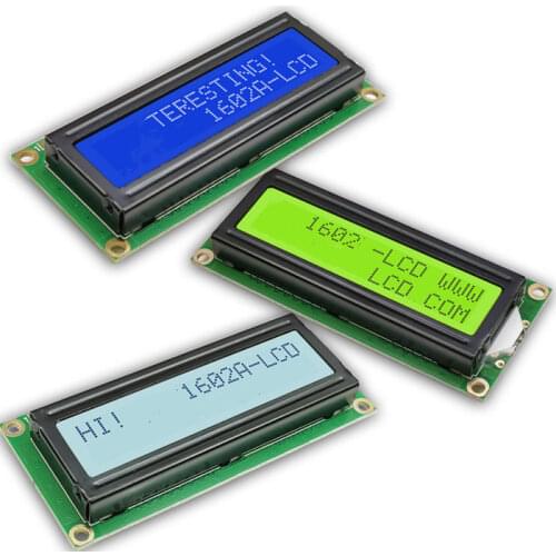 16PIN Parallel LCD 1602A Screen Module SPLC44780 CController 5V Grey White Backlight