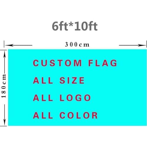 Custom 6x10 FT Flag Digital Printing Sports Advertisement 180x300cm Decoration Party Club Gift Vivid Color Indoor Outdoor
