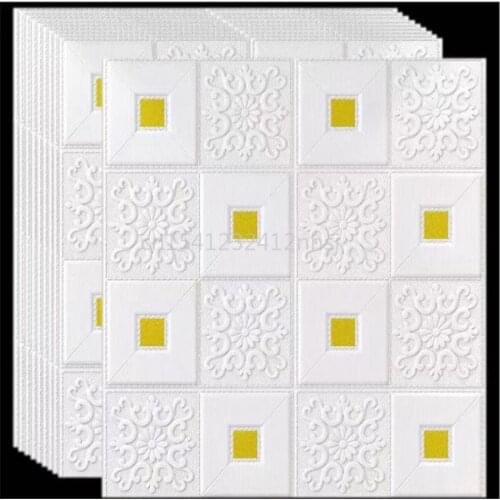 3d Foam Wall Sticker Self-adhesive Ceiling Board Roof Wallpaper Family Childrens Room Office Decoration Flexible Packaging