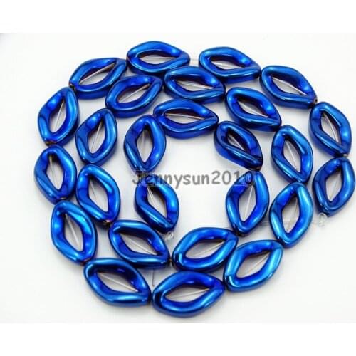 Natural Hematite Healing Gems Stones Lip Shape 10x16mm Beads Non Magnetic Metallic Blue Jewelry Making 16" 5 Strands/Pack