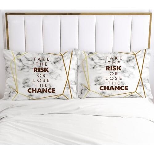 Pillow Cases Bedding 2PCS PillowCase For Bedroom,Home Decoration 70x70cm 50x75cm 50x70cm Pillow Cover Nordic Marble Letter