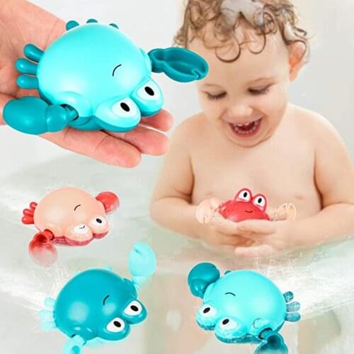 Newest arrival Baby Bath Toys Cute Swimming Crab Wind up Bathtub Floating Sensory Toys for Boys Girls