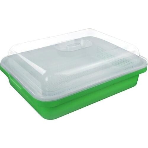 Seed Sprouter Tray with Lid BPA Free Bean Sprout Grower Sprouting Seeds Tray Dirt Free Way and Big Capacity