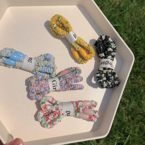 3Pcs Silk Scrunchies Print Leopard Scrunchie Set Elastic Hair Bands Solid Color Fashion Headwear Women Hair Accessories Gift