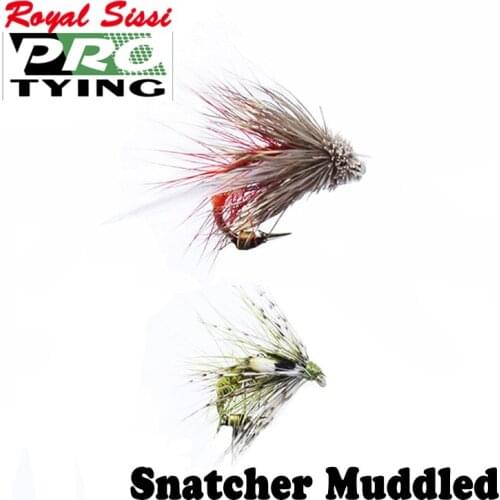 Royal Sissi 2 optional styles fly fishing snatcher flies 6pcs/box 14#olive hares or12#fiery brown muddled surface artificial fly