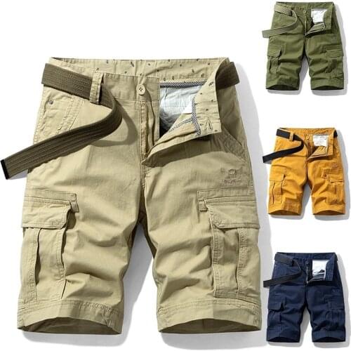 Spring Men Cotton Cargo Shorts Clothing Summer Casual Breeches Bermuda Fashion Beach Pants Los Cortos Cargo Short Men