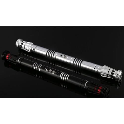 Darth Maul Lightsaber Metal Hilt PC Blade Heavy Dueling Double Blade Double Hilts Light saber With 5 Sets Sound Red Color Toys