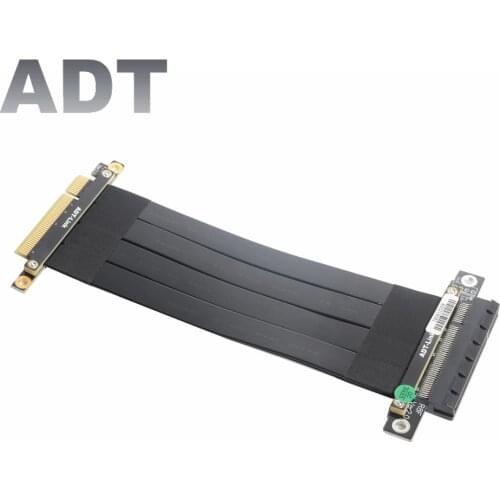 PCI-E 3.0 x8 Extension Cable PCIe Riser Card 8x Male to Female Extender Stability Gaming Computer Network Flat Patch Cable