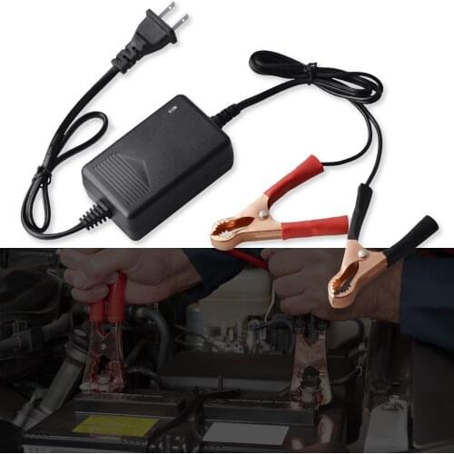 Universal Full Automatic 12V 1.5A Smart Car Motorcycle Battery Charger for Car ATV RV Boat Auto Battery Maintainer Black