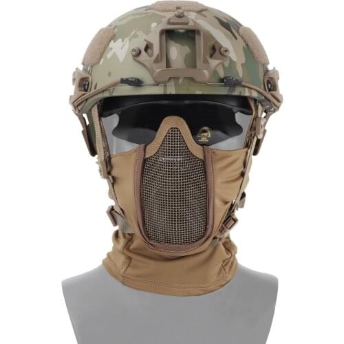 Half Face Hunting Protective Headgear Mask Tactical Combat Breathable Mask Steel Mesh Protective Military Airsoft Paintball Mask