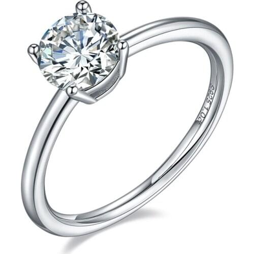 UMQ 925 Silver Excellent Cut 1 ct D Color Pass Diamond Test Oval Moissanite Wedding Ring Women Classic Moissanite Jewelry