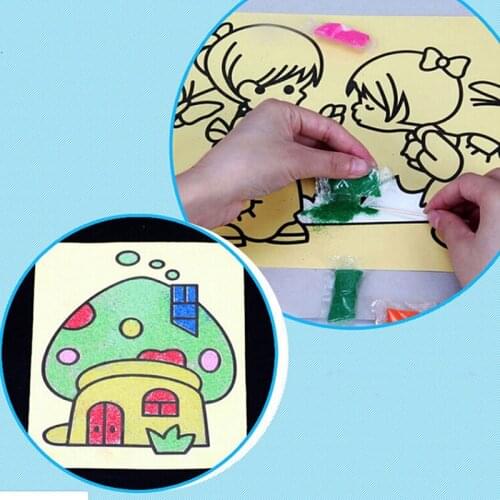 2/5pcs/lot DIY Color Kids Color Sand Painting Art Creative Learn Drawing Toys Sand Paper Art Crafts Toys for Children
