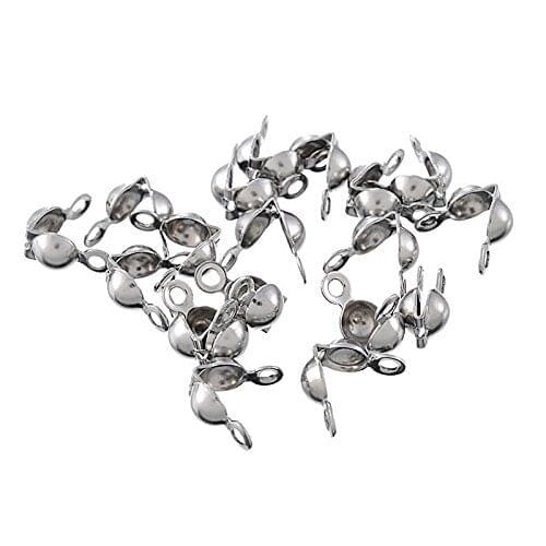 500pcs Jewelry Wire U Shape Crimp End Beads Guard Guardian Protectors loops for Jewelry Making Gold Silver Bronze