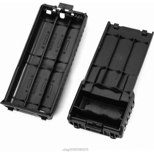 6xAA Battery Case Shell Box For Two Way Radio UV-5R UV-5RE Plus Black Ja28 21 Dropship