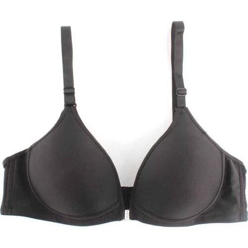 New Sexy Womens Bra Smooth Bras Front Closure Bra Thin Padded Racer Back Push Up Bralette For Femme Wire Free