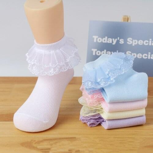 0-3 Years New Princess Baby Girl Socks Lace Ruffle Kids Girls Socks Newborn Infant Baby Socks Infantil