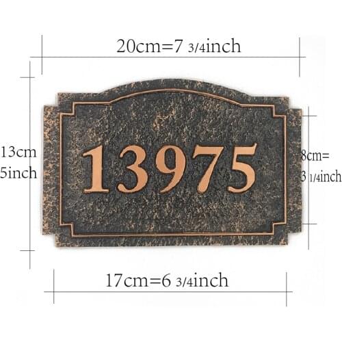 Carve Letters Number Home House Name Custom Made Apartment Villa door plate European Classic style Door Sign