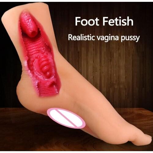 Foot Fetish Masturbator For Man Artificial Vagina Real Pussy Realistic Feet Erotic Sex Toys For Men Adult Male Masturbation
