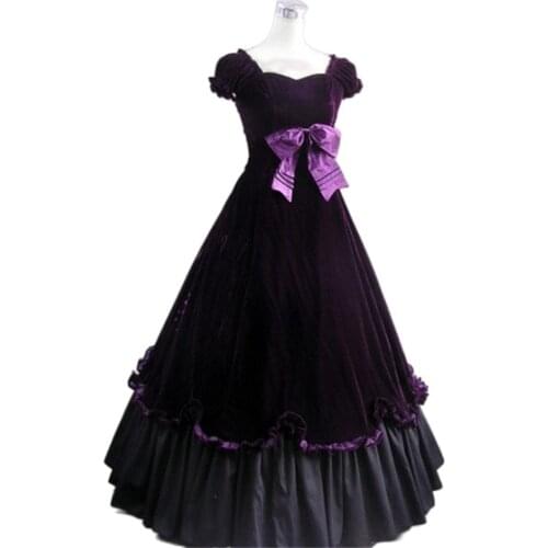 Purple Classic Gothic Victorian Dress/ Civil War reenactments/ historically themed events