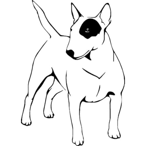 Hot English Bull Terrier Dog Car Sticker Windshield Bumper Motorcycle Decal High Quality KK Vinyl Cover Scratches Waterproof PVC
