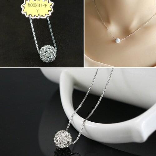 Crystal Ball Multicolor Shambhala Ball Dangle Pendant Necklace For Women Initial Necklace Colgantes Mujer Moda Boho Jewelry Gift