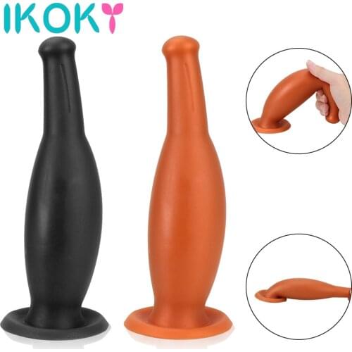 IKOKY Anal Plug Anus Expansion Stimulator Prostate Massage Soft Big Dildo Sex Toy For Woman Gay Anus Dilator Vagina Butt Plug