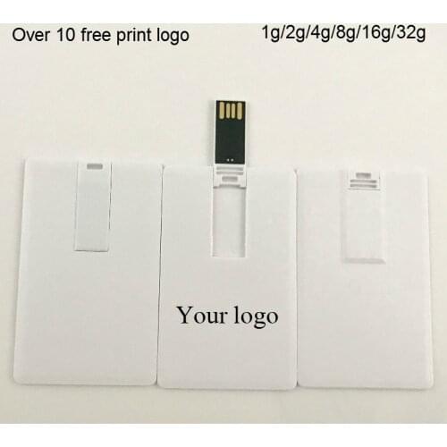 Customised Logo Pendrive Card Usb Flash Drive Card Pen Drive Gift Usb Stick Real Capacity Disk On Key (Over 10 Pcs Free Logo)
