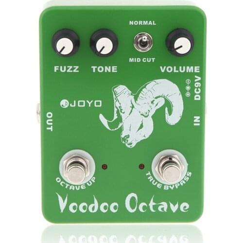 JOYO JF-12 Voodoo Octave Fuzz Electric Guitar Effect Pedal True Bypass Mid-Cut Switch Control Effects Guitar Processor Parts